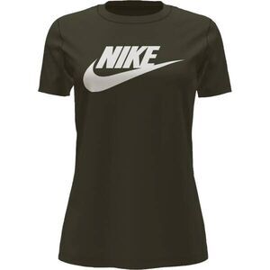 Nike Women's Sportswear‎ Cotton Logo T-Shirt - Medium Olive/white Size S